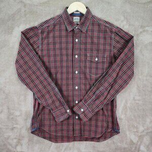 Lucky Brand Plaid Shirt Button-Down Slim Fit Long Sleeve Pocket Men's Size M